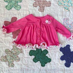 Y2K Fisher Price Pink Baby Top Floral Accents